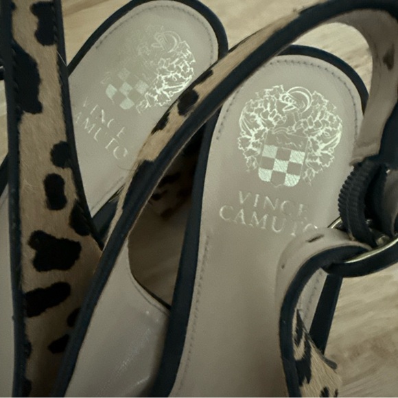Vince Camuto Slingback Pump Heels Cheetah Print Adjustable Womens Size 8M - Picture 8 of 10